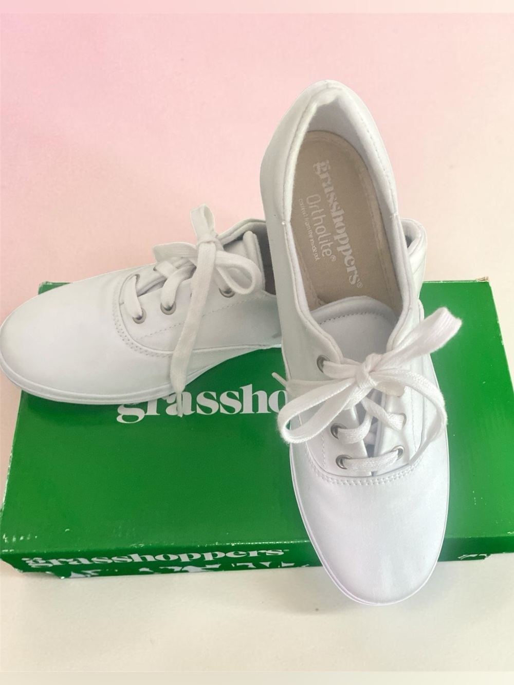 Grasshoppers Women’s White Canvas Lace-Up Sneakers - Classic White
